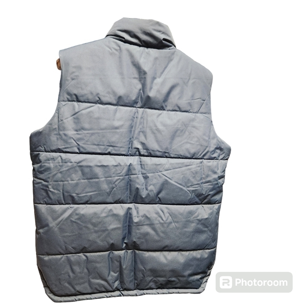Hawke & Co Sz. M Down Fill Puffer Vest Full Zip Navy Sleeveless Insulated - Picture 2 of 7